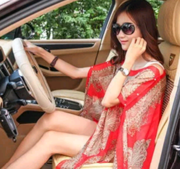 Beautiful women in driving