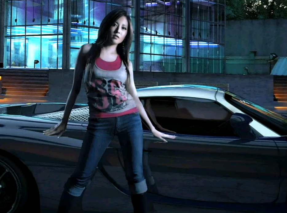 Lovely girl with cars